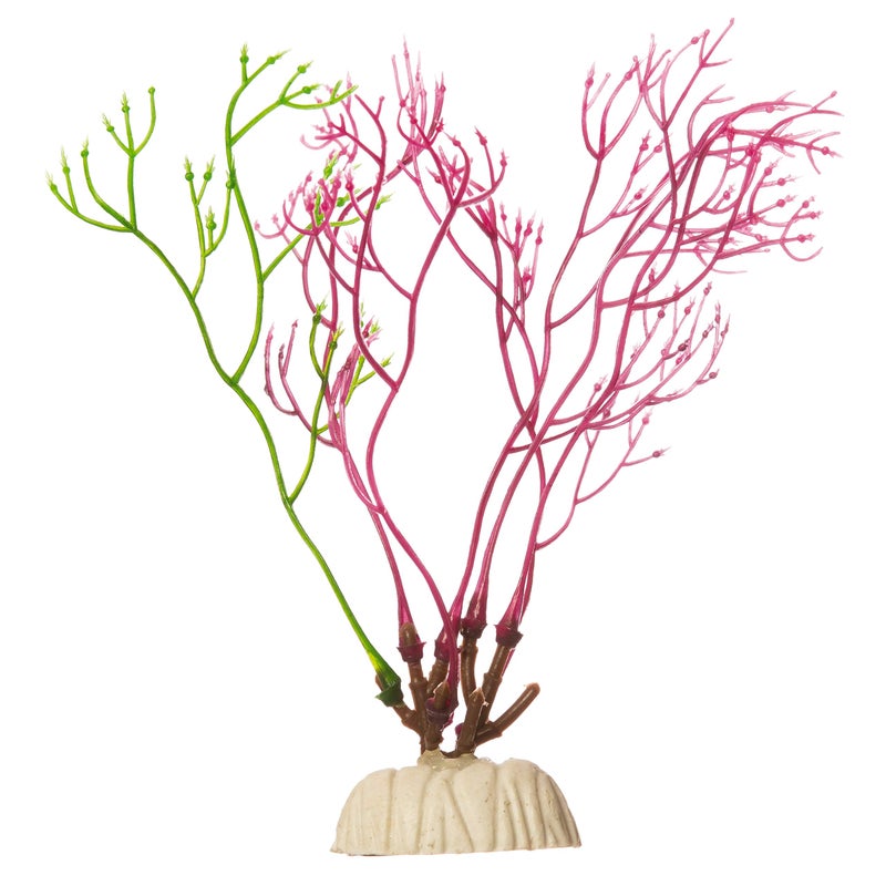 GloFish Red Algae Plant Aquarium DÃ©cor, Red Small, Fluorescent Under Blue LED Light - Image 3